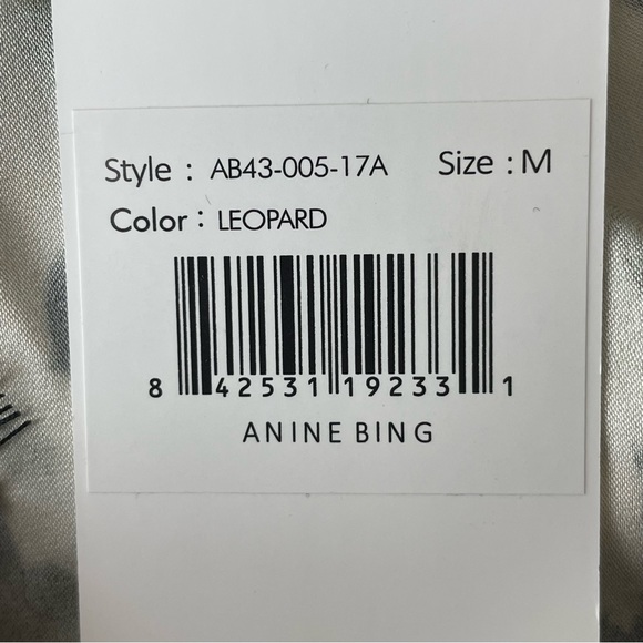 ANINE BING NWT SILK LEOPARD PRINT CAMISOLE TANK TOP MEDIUM LACE TRIM MEDIUM - Picture 6 of 12